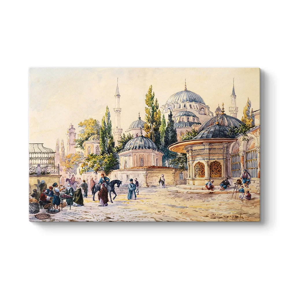 Ludwig Hans Fischer - Şehzadebaşı Camii İstanbul Tablosu